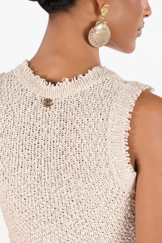 RC Ivory Textured Knit Top RC Ivory Textured Knit Top Light Brown UWM606-ME005