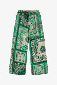 JU Pantalon à imprimé bandana Vert TJT22P-4QN16