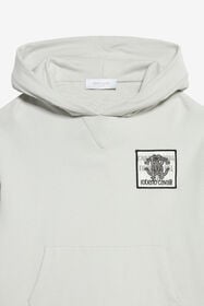 JU Felpa con cappuccio in cotone ICE GREY WJT69D-CF050