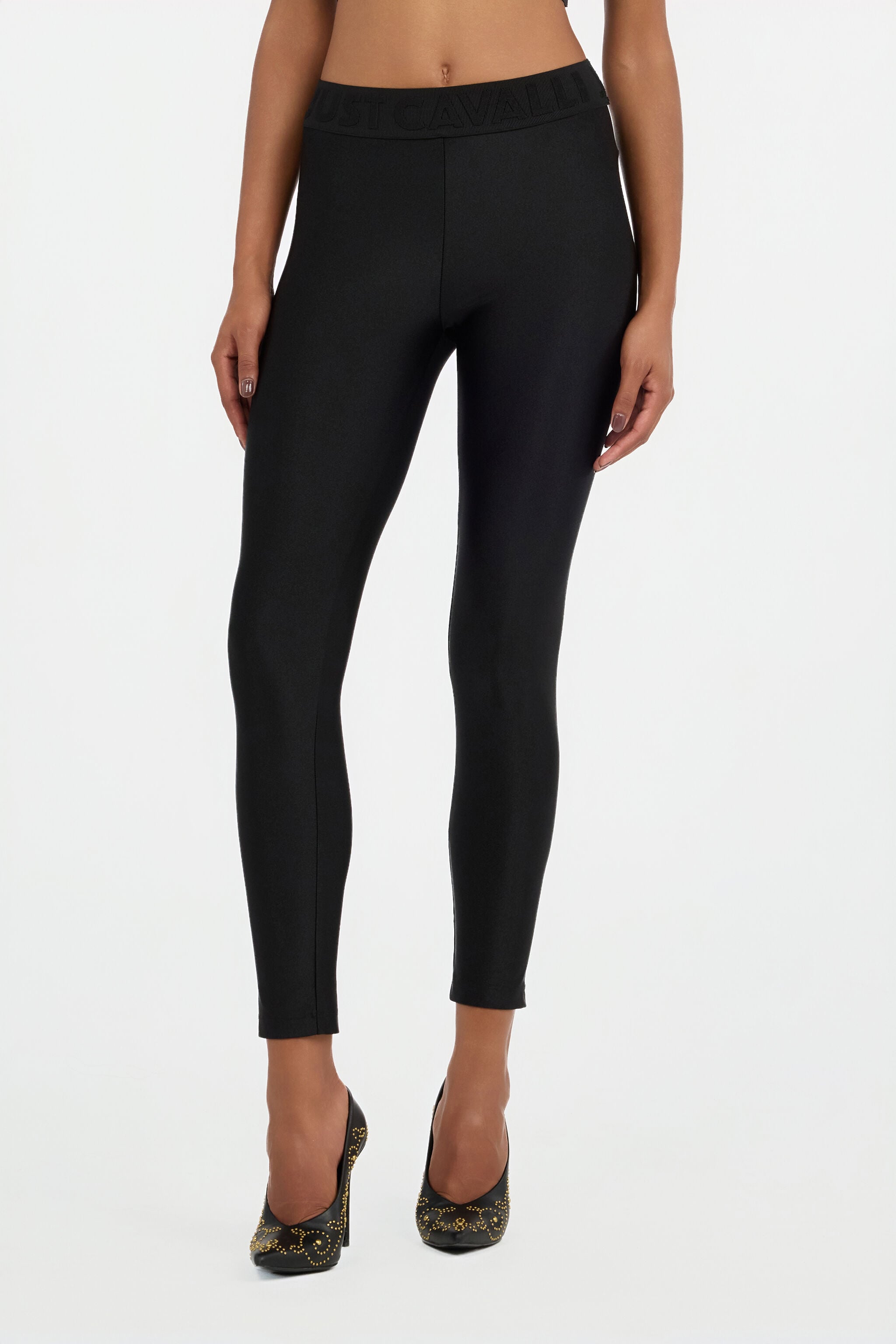 JC Leggings Noirs à Bande Logo JC Leggings Noirs à Bande Logo BLACK VFS012-VF270