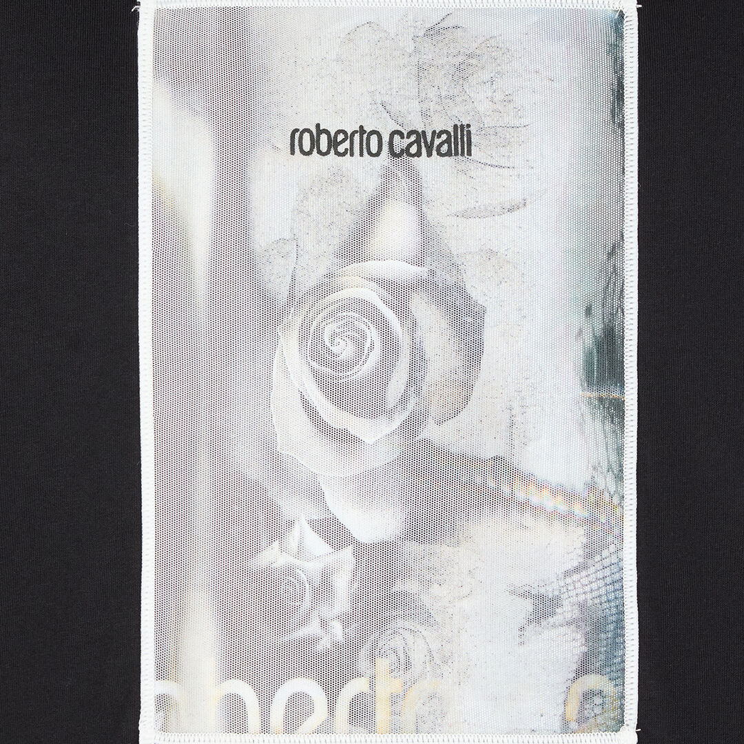 RC Rose-Print T-Shirt With Logo RC Rose-Print T-Shirt With Logo Black URT62Q-KB031