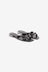 RC Sandales Basses Avec Monogramme Mirror Snake Noir UKS008-PZV97