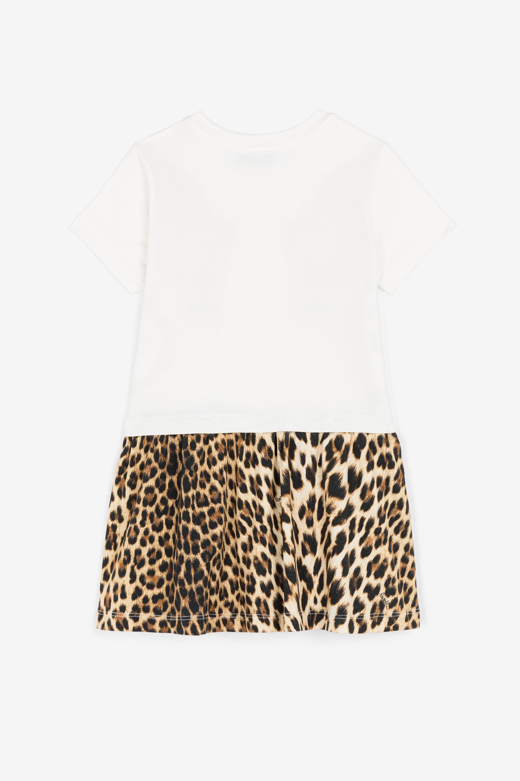 JU Kleid mit Jaguar- und Leoparden-Print JU Kleid mit Jaguar- und Leoparden-Print Weiß OJT168-ISA2J