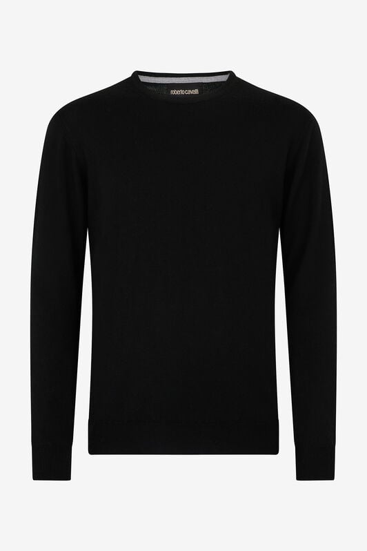 RC Pullover Mit Rundhalsausschnitt Aus Wolle RC Pullover Mit Rundhalsausschnitt Aus Wolle Schwarz POM60D-MQ001