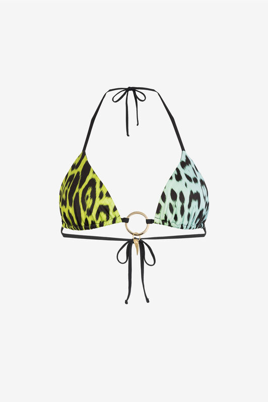 RC Jaguar-Print Bikini Briefs RC Jaguar-Print Bikini Briefs Light green QKW00G-LNF53