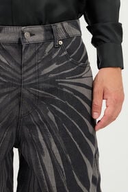 RC Ray Of Gold Print Bermuda Shorts GREY BLACK VRJ261-VTS01