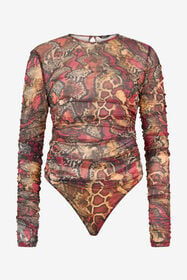 JC Pullover Mit Print Python Rot UFT158-UF224