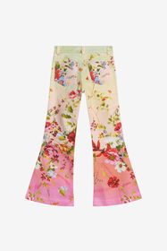 JU Miami Flowers Print Trousers GREEN/FUXIA WJT21N-DAR64