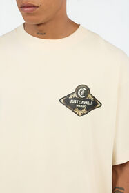 JC T-shirt Crema Con Stampa Logo OFF WHITE VFT071-VF115