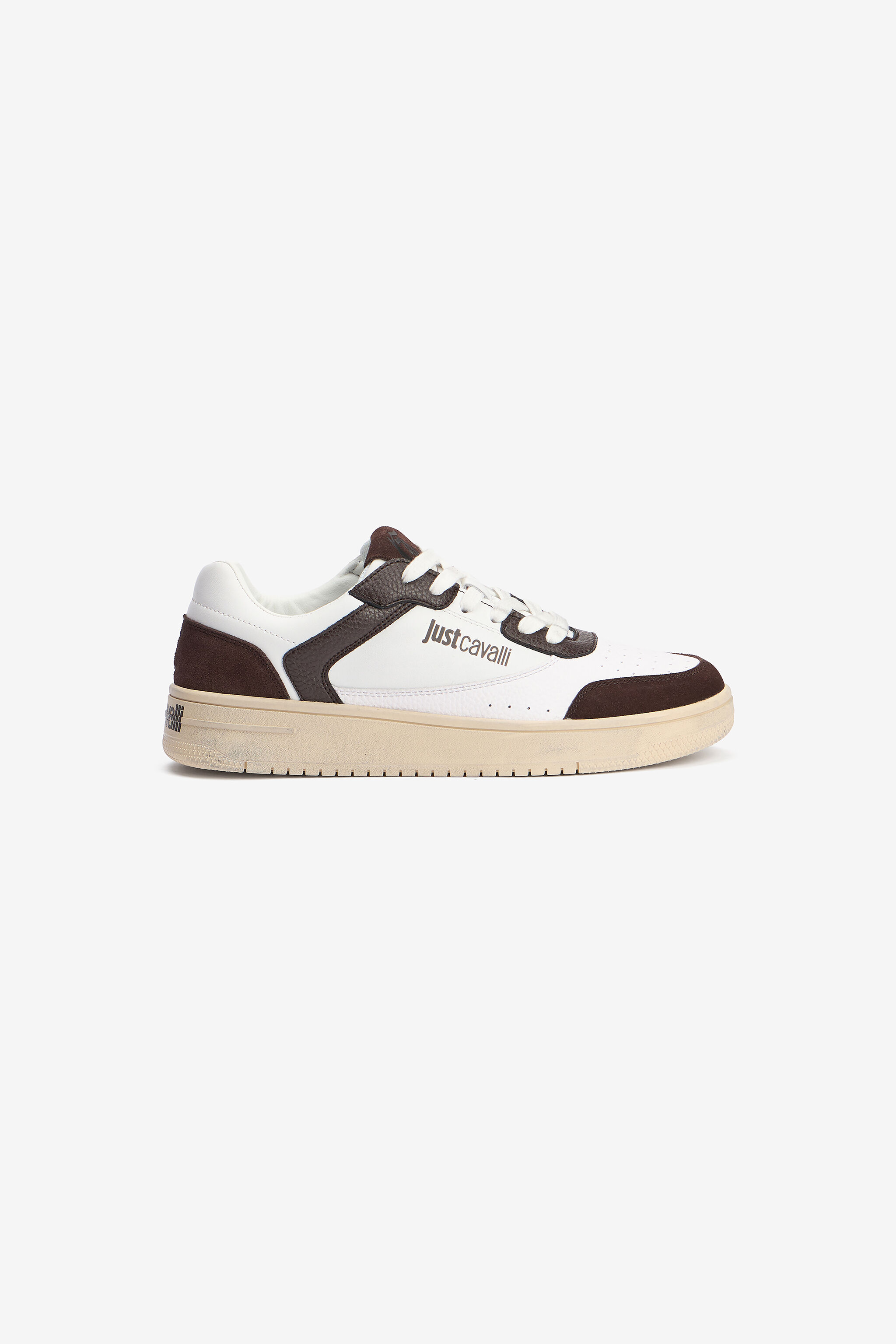 JC White Leather Sneakers With Contrast Inserts JC White Leather Sneakers With Contrast Inserts 899+900+127 VFS068-VF526