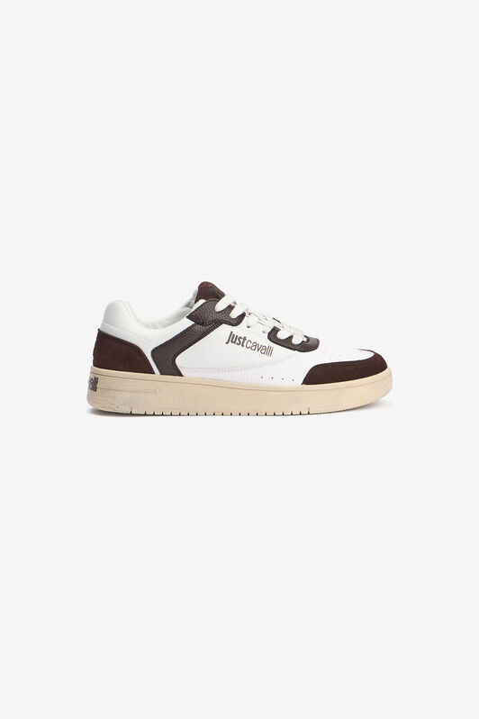 JC White Leather Sneakers With Contrast Inserts JC White Leather Sneakers With Contrast Inserts 899+900+127 VFS068-VF526