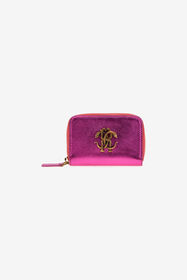RC Cartera Fucsia Metalizada con Mirror Snake Monogram Fucsia SKA003-PN199