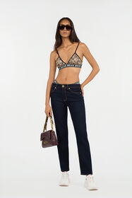 JC Jeans Straight Leg Blu Scuro con Cuciture a Contrasto INDIGO VFJ039-VF248