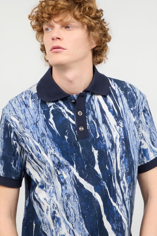 RC Polo Shirt With Rubane Print RC Polo Shirt With Rubane Print Dark blue URT64A-XKN22