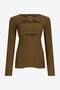 JC Pull Côtelé Vert Olive à Découpes JC Pull Côtelé Vert Olive à Découpes VERDE 185 VFM038-VF294