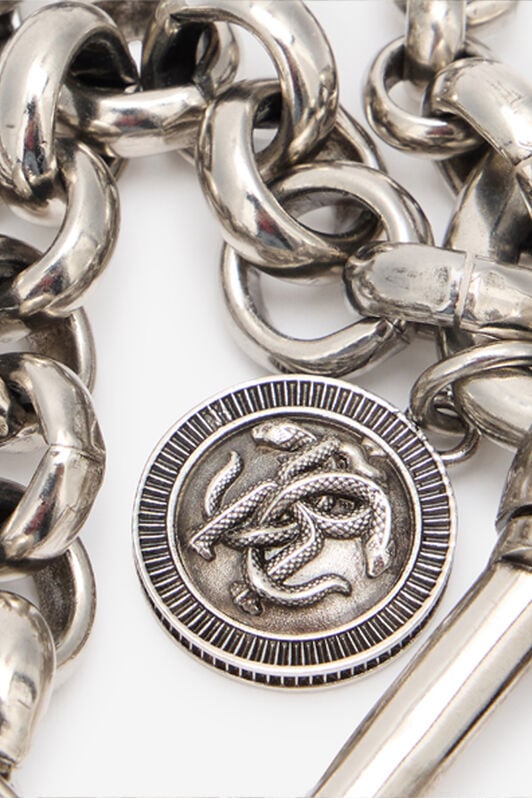 RC Chain With Snake And Fang RC Chain With Snake And Fang Silver URG008-AM258
