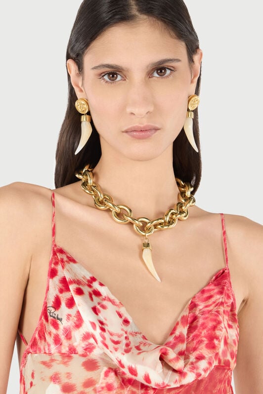 RC Necklace With Fang Charm RC Necklace With Fang Charm Gold UKG001-AM015