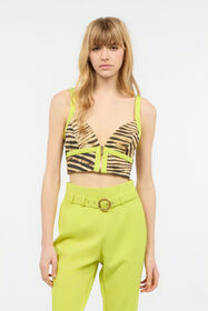 JC Crop-Top Mit Print Tiger Skin Hellbraun UFT159-UF225