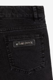 JU Logo-Plaque Denim Shorts Black RJJ205-DS015