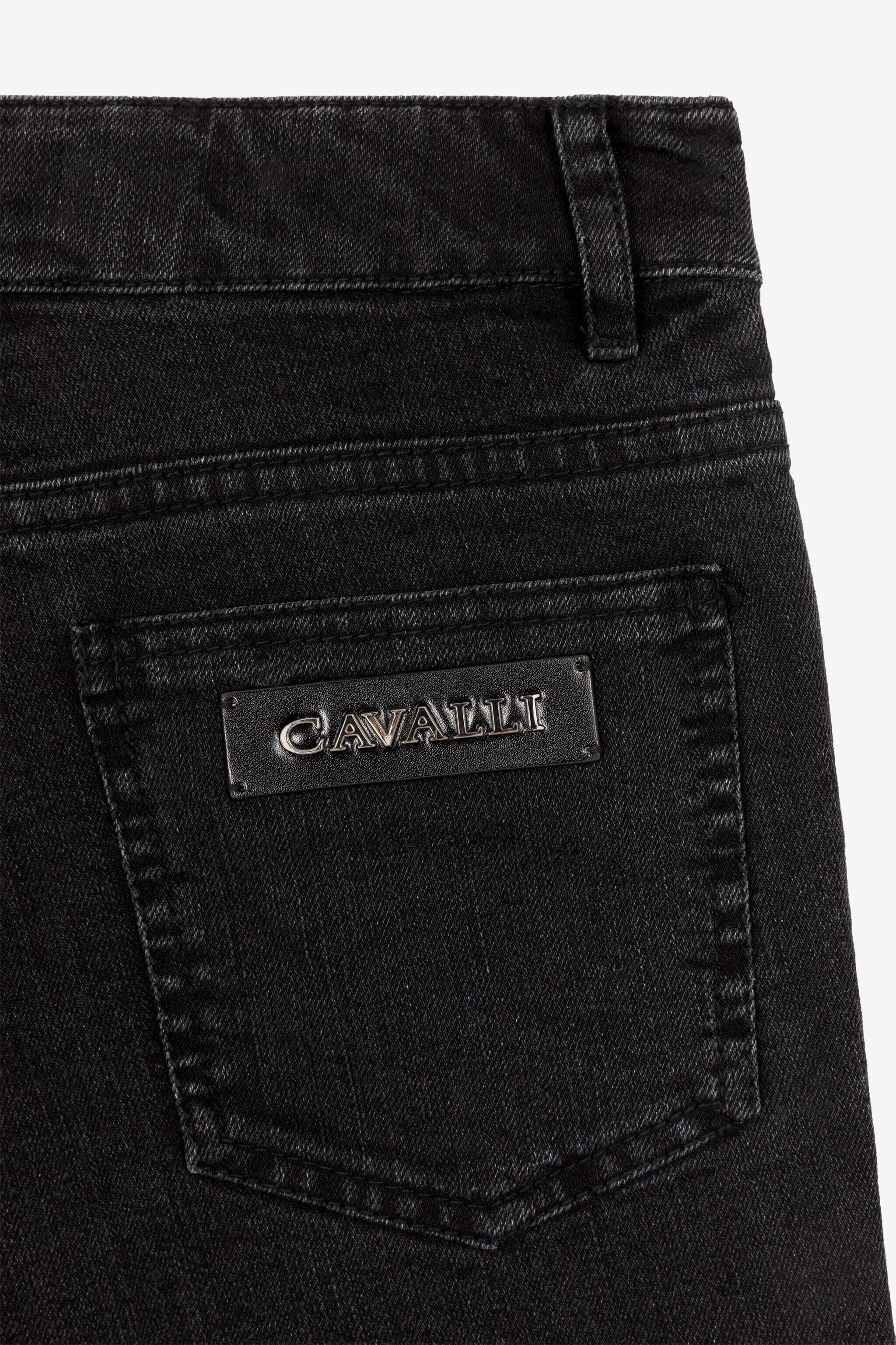 JU Halbhohe Jeans Schwarz RJJ205-DS015