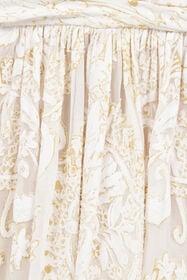RC White Mini Dress with Ornamental Motif WHITE WQT107-SLR36