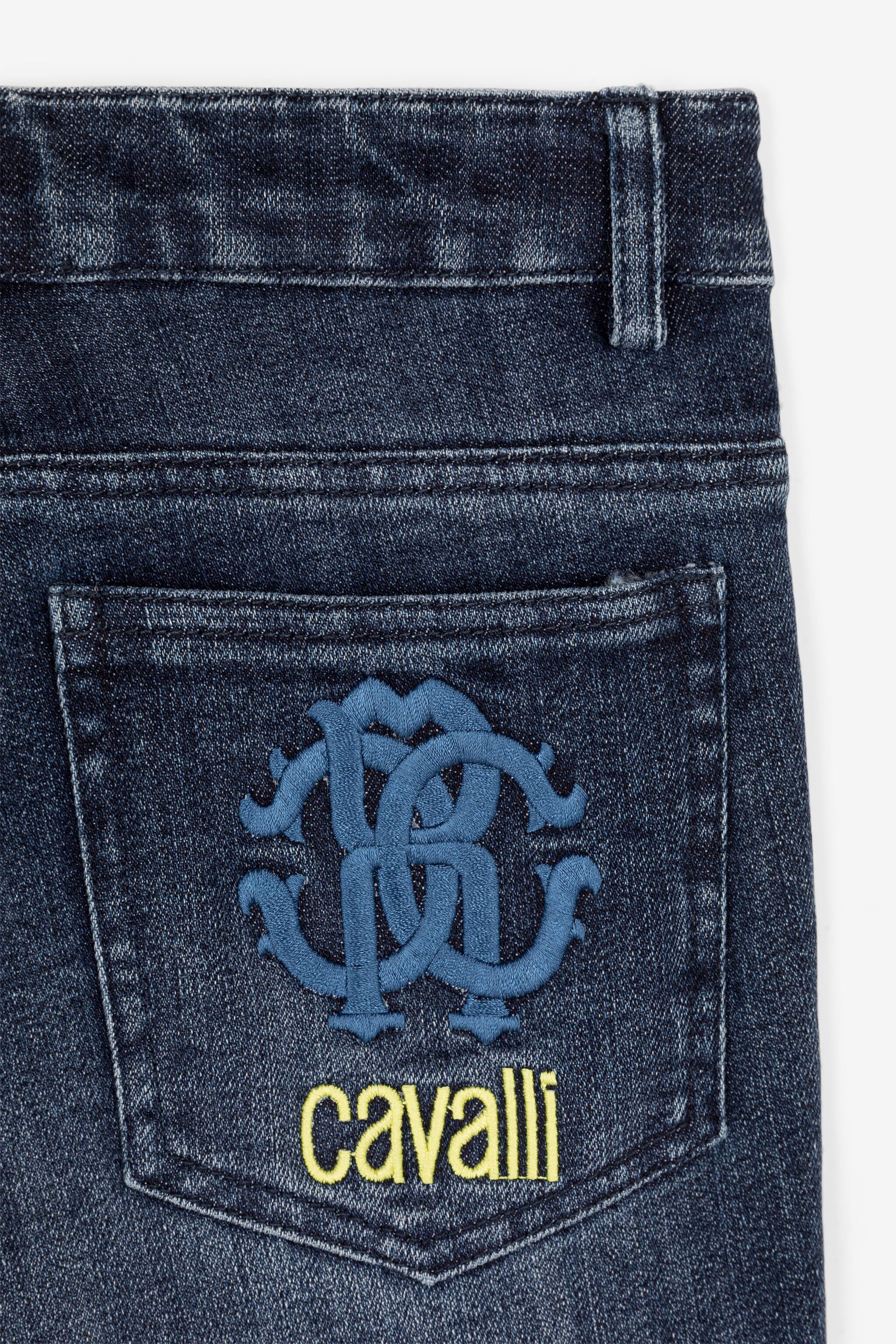JU Logo-embroidered dark-wash shorts JU Logo-embroidered dark-wash shorts Medium blue QJJ276-DS015