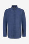 RC Blue Linen Shirt With Monogram RC RC Blue Linen Shirt With Monogram RC NAVY QOT70I-LG018