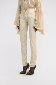 RC Ray Of Gold Print Skinny Cotton Trousers Ivoire TKJ232-DAM33