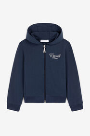 JU Hoodie mit Logo-Stickerei Dunkelblau OJT975-ISA2J