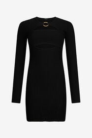 JC Black Mini Dress With Cut-Out BLACK VFT254-VF401
