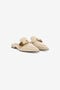 RC Slipper En Cuir Ivoire Avec Boucle Monogram RC RC Slipper En Cuir Ivoire Avec Boucle Monogram RC Ivoire SKS019-PZ172
