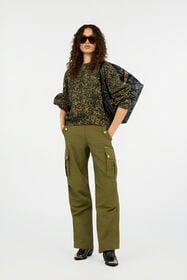 JC Green Cargo Trousers With Gold Buttons VERDE 185 VFT152-VF231