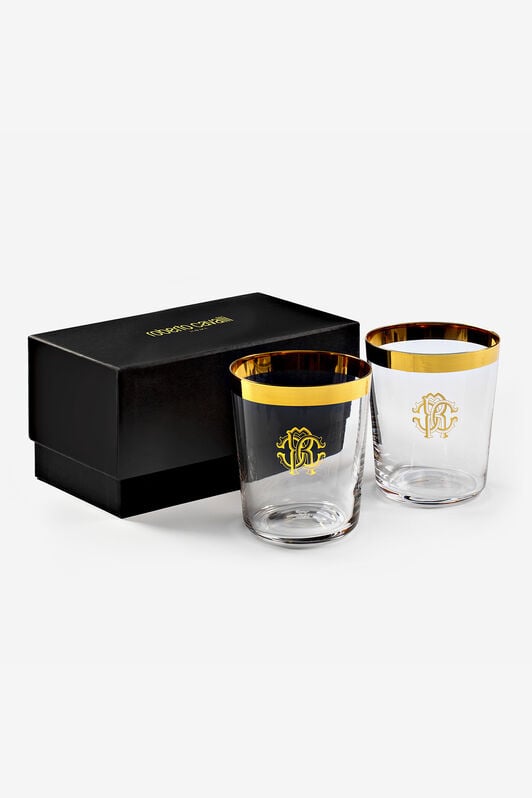 HO MONOGRAM GOLD - 2 GLASSES SET HO MONOGRAM GOLD - 2 GLASSES SET RALA01-IA006