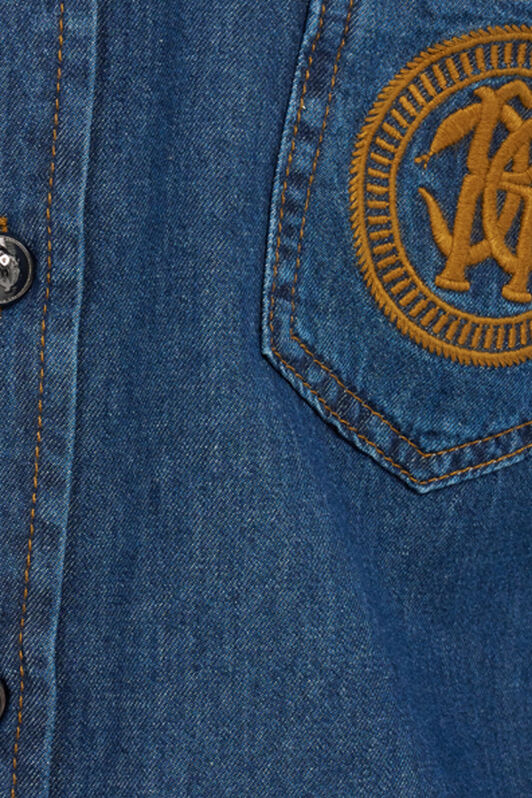 RC Denim Shirt with Monogram RC DARK BLUE QOJ70C-DLO04