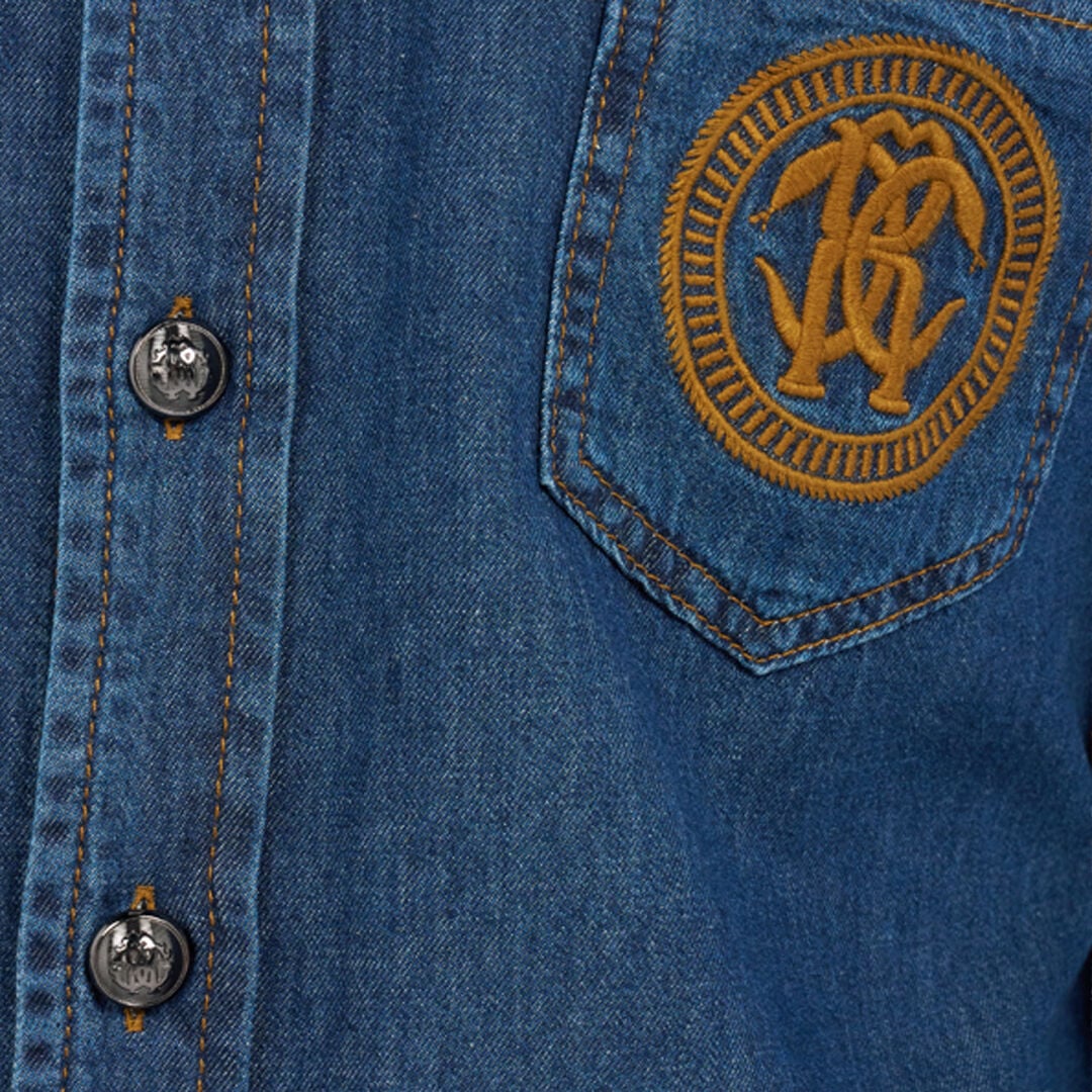 RC Denim Shirt with Monogram RC DARK BLUE QOJ70C-DLO04