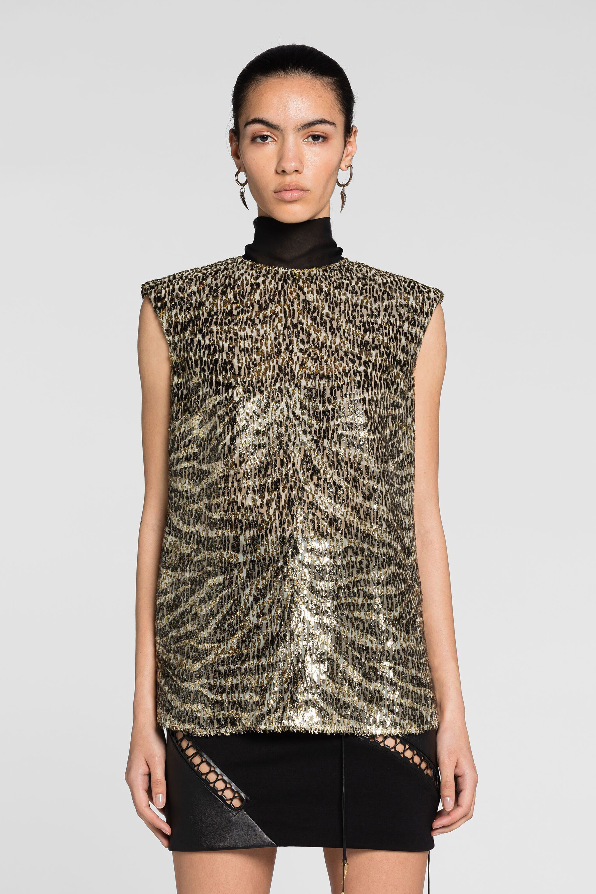 RC Zebra-Jacquard-Top RC Zebra-Jacquard-Top GOLD PKT605-FC001