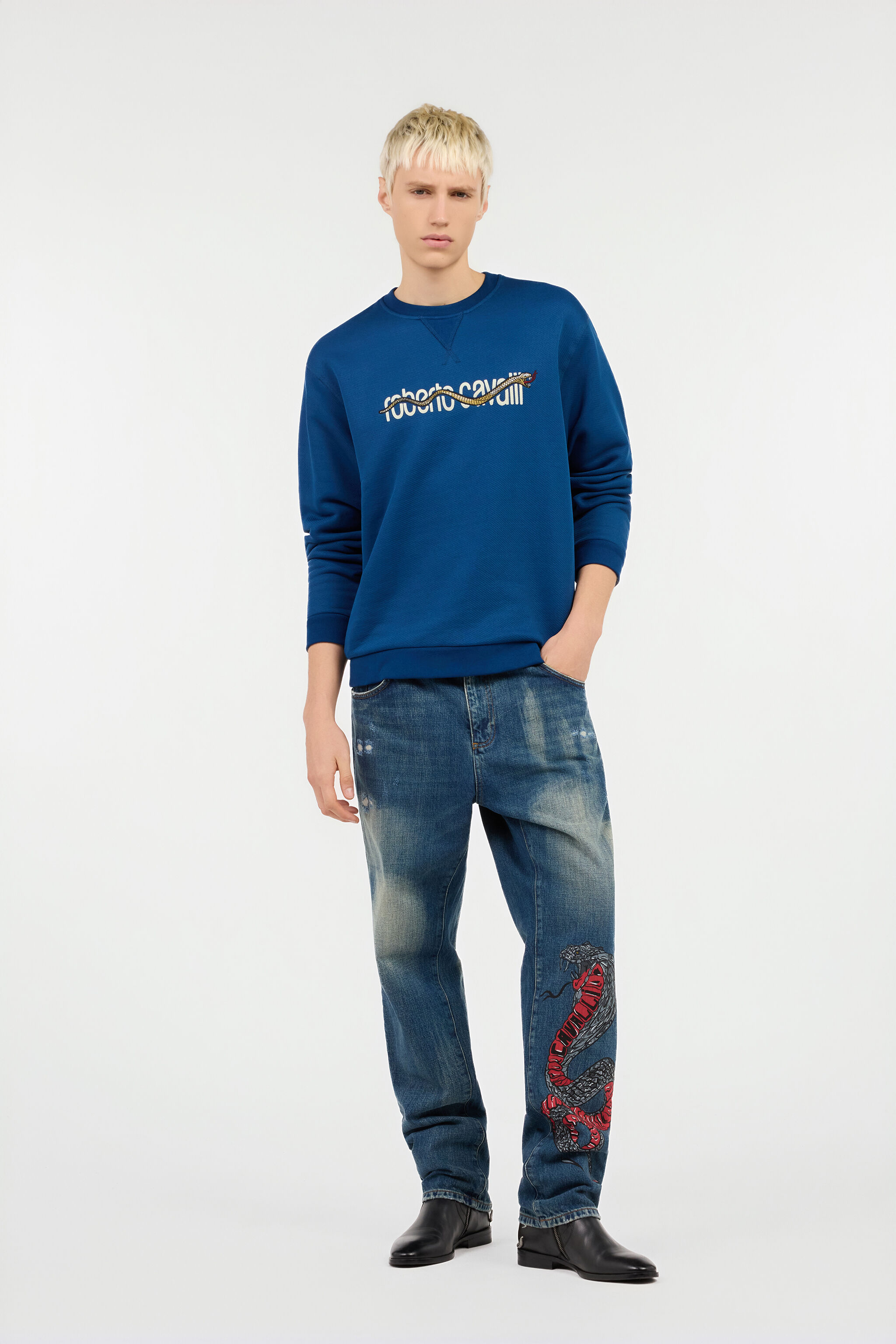 RC Marble Print Sweatshirt RC Marble Print Sweatshirt BLUE ROT66A-CF059