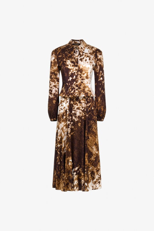 RC Hemdblusenkleid mit Appaloosa-Print RC Hemdblusenkleid mit Appaloosa-Print Braun TKT110-FQN08