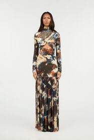 JC Rusty Stain Print Dress Maxi MULTICOLOR SCURO VFT279-VF429