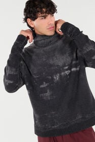 RC Pullover Aus Wolle Mit Hohem Kragen Schwarz VNM650-MQ036