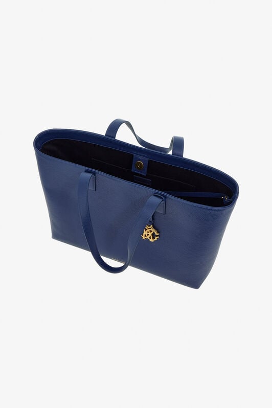 RC Blue Leather Shopping Bag With RC Monogram Blue SKB016-PZ241