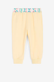 JU Pantalon de jogging à bandes monogrammées Jaune QJT250-CF050