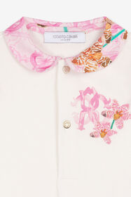 JU Pelele con ribete floral Blanco QJT80D-JV025