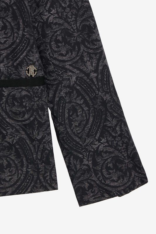 JU Brocade Print Cotton Jacket BLACK VJT42E-TYP29
