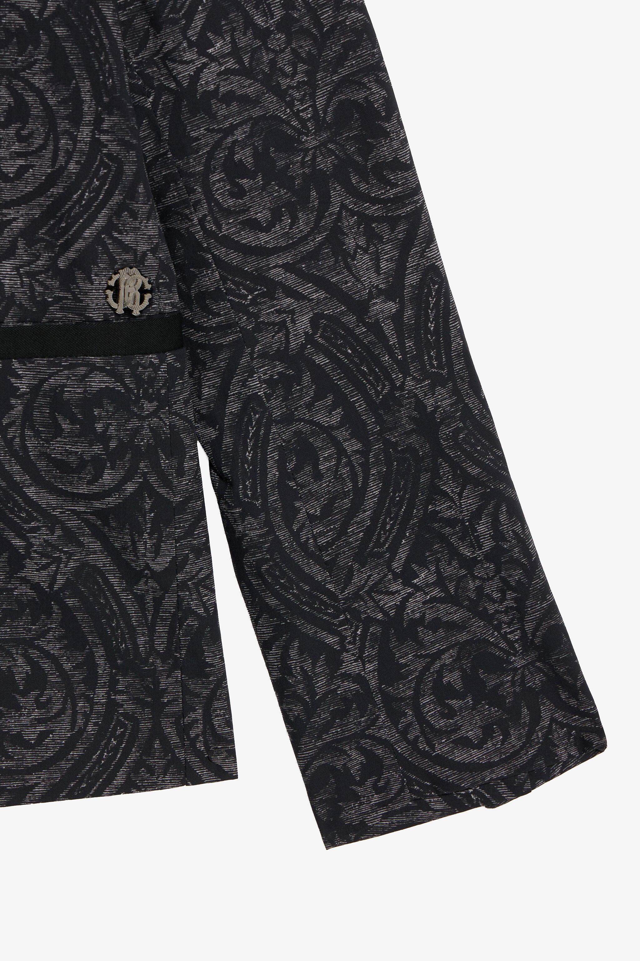 JU Brocade Print Cotton Jacket BLACK VJT42E-TYP29