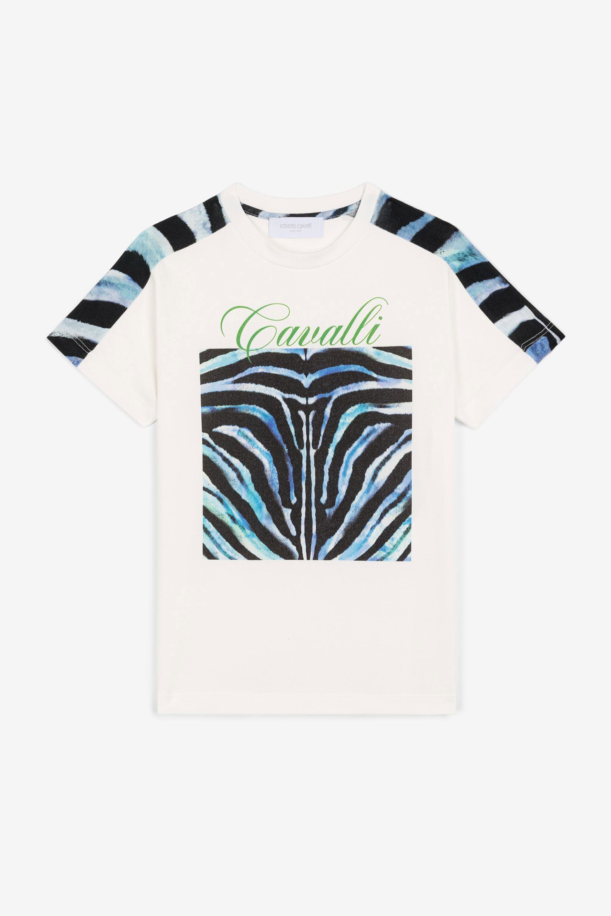 JU T-Shirt mit Logo-Print JU T-Shirt mit Logo-Print BIANCO 110601 OJT660-ISA2J