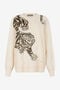 RC Pull en laine à motif tigre RC Pull en laine à motif tigre IVORY WKM603-MQ014