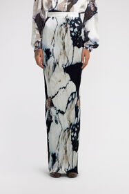 RC Marble Print Skirt Negro/Blanco TWT310-7NN18
