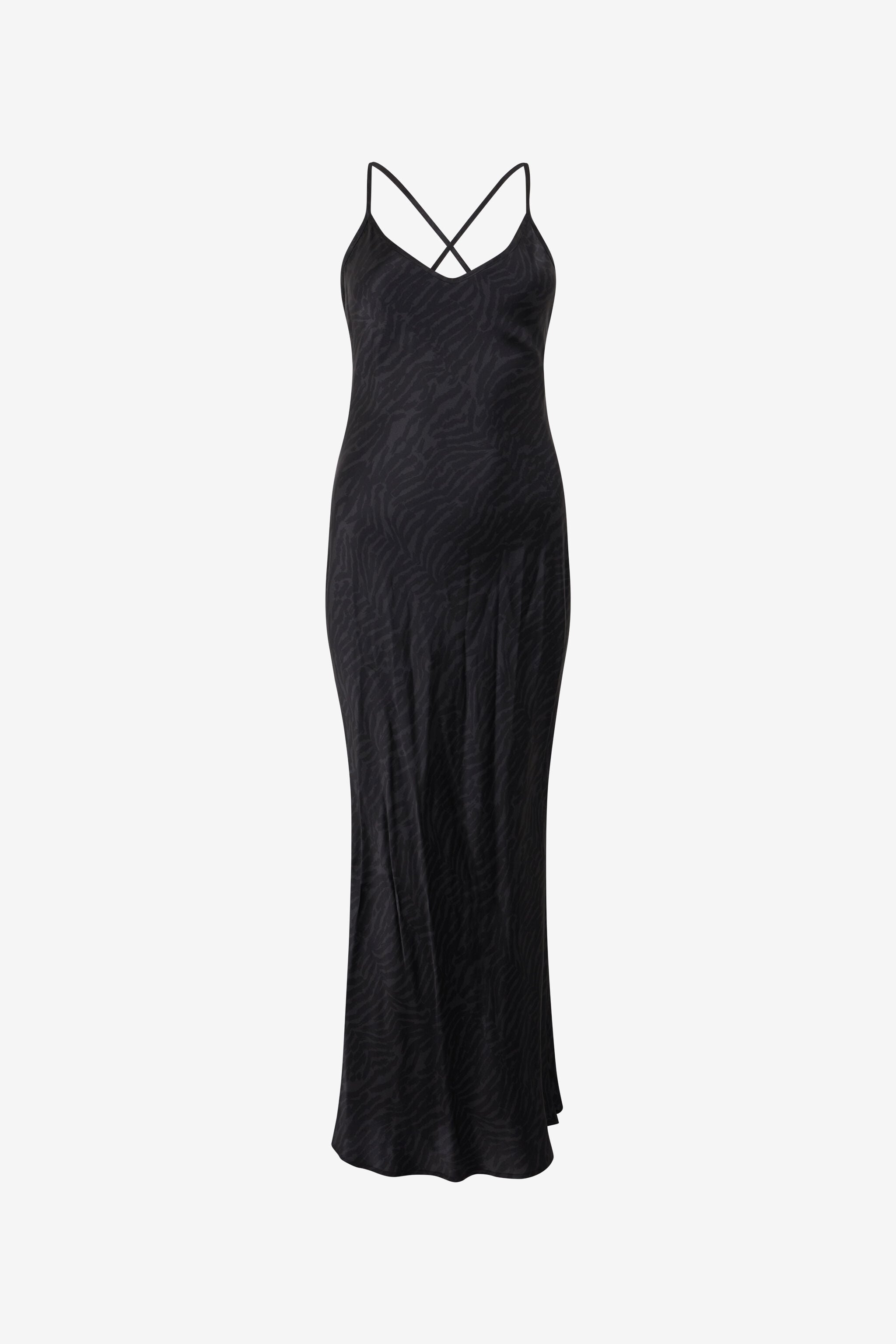 RC Silk Dress With Tiger Skin Pattern BLACK POT10A-2NQ88