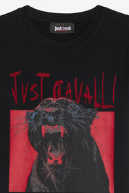 JC Panther Graphic T-Shirt BLACK XFT60K-JD003